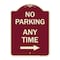 Signmission No Parking Anytime W/ Right Arrow Heavy-Gauge Aluminum Architectural Sign, 24" x 18", BU-1824-23775 A-DES-BU-1824-23775 - alternate 1